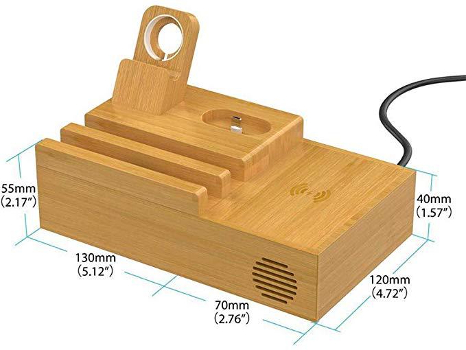 Bamboo Charger & Mobile 📲 Phone/Tablet Organizer