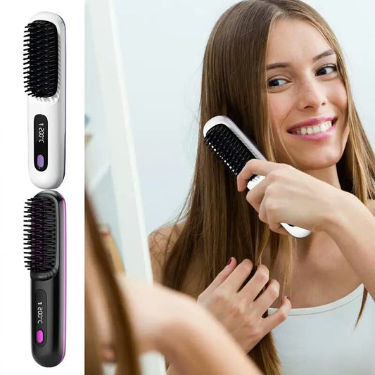 LCD Display Cordless Electric Hot Hair ION Straightener