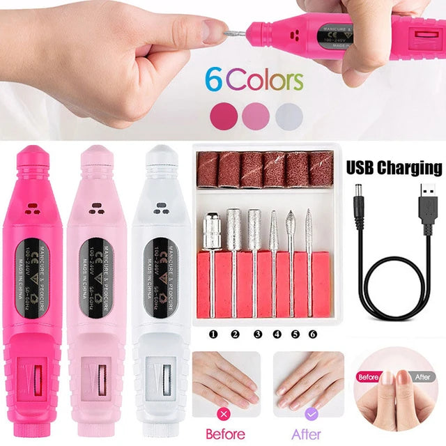 USB Nail 💅 Drill Manicure Set