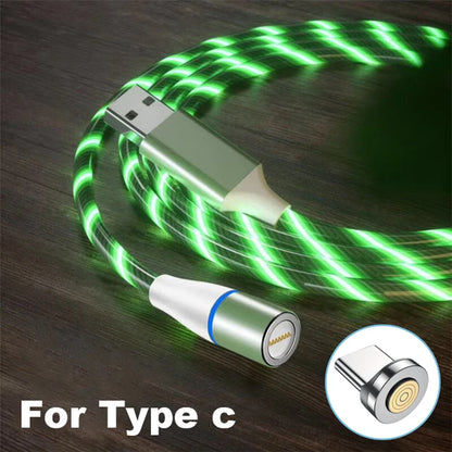 Magnetic Led Flash Light USB Cable Mobile Phone Charger  1M Cable